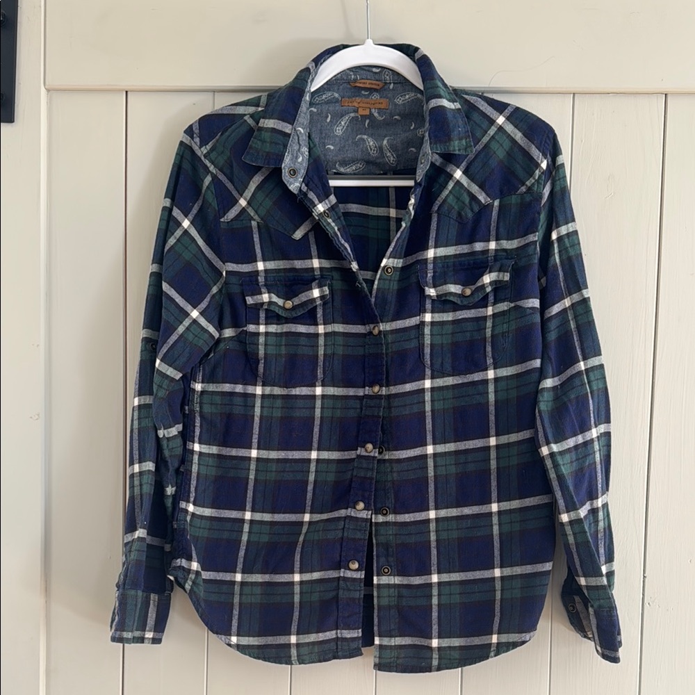 Men's Blue Plaid Shirt